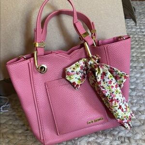 Steve Madden Pink Tote with Floral Accent